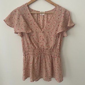 Pink Floral Blouse